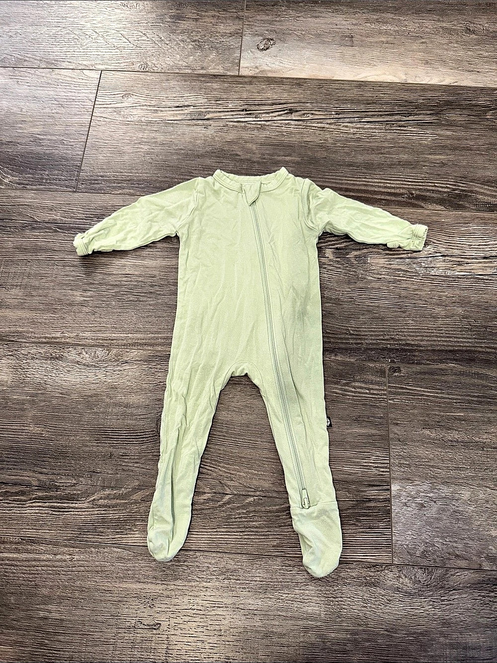 Kyte Baby Zippered Footie Green Baby 0-3M